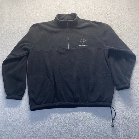 Walt Disney World Vintage Black Long sleeve Fleece Mickey Unisex Size XXL - Picture 1 of 11